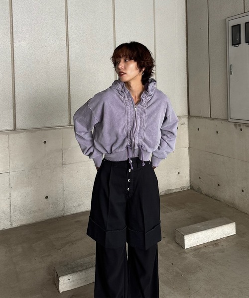 Ameri（アメリ） パーカー OYSTER SILHOUETTE HOODIE レディース