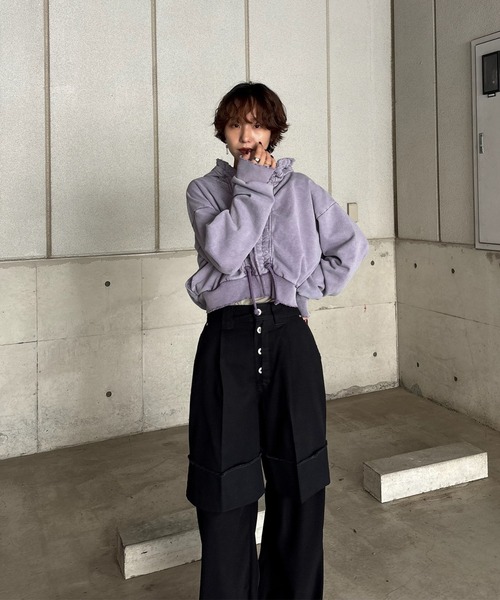 Ameri（アメリ） パーカー OYSTER SILHOUETTE HOODIE レディース