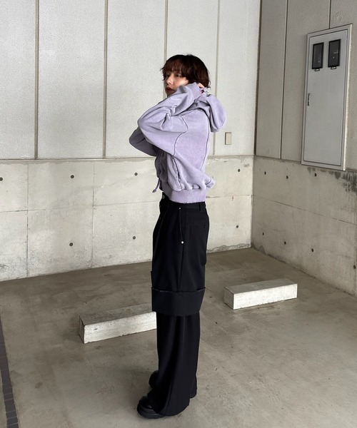 Ameri（アメリ） パーカー OYSTER SILHOUETTE HOODIE レディース