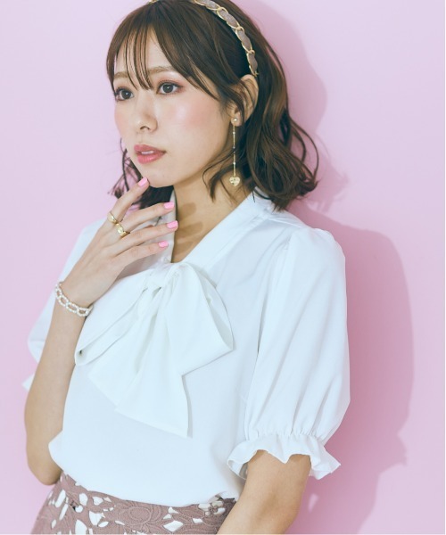 「marun」 半袖ブラウス 4L ラベンダー レディース_画像7