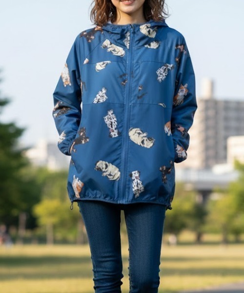 パーカー カットサッカー 総柄プリントジップパーカー(M1) メンズ レディース | CORISCO | 02