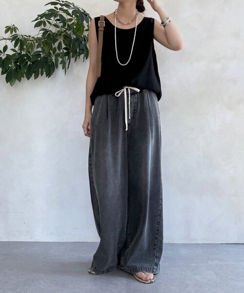 「DouDou」 デニムパンツ 36 ブルー レディース_画像3