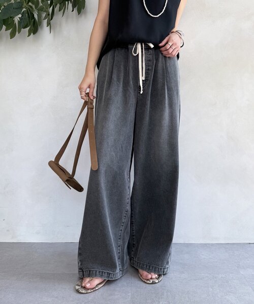 「DouDou」 デニムパンツ 36 ブルー レディース_画像7