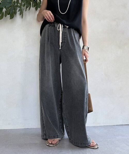 「DouDou」 デニムパンツ 36 ブルー レディース_画像8