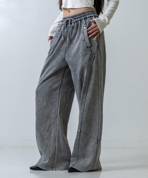 ANAP（アナップ） ワイドパンツ スウェットパンツ ジャージ スタッズ付