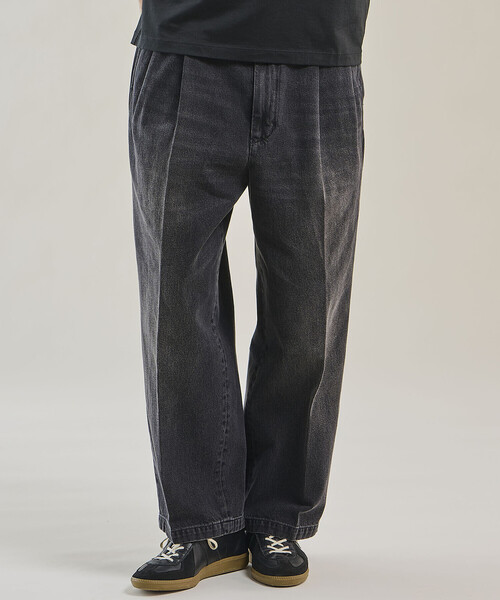 FARAH（ファーラー） ジーンズ | ツータック ワイドデニムパンツ MEN