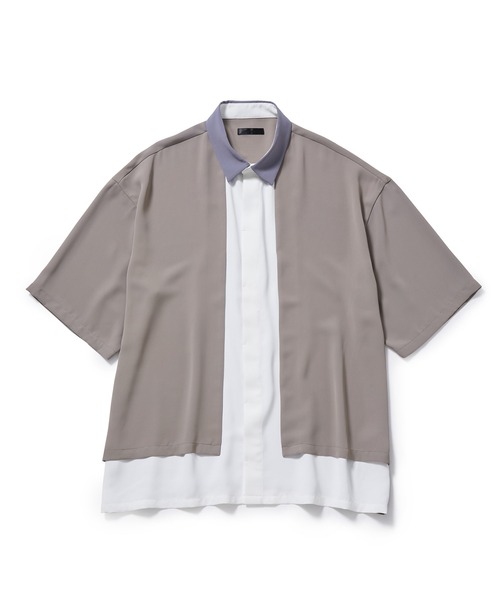 「JUNRED」 半袖シャツ L サックスブルー メンズ_画像2