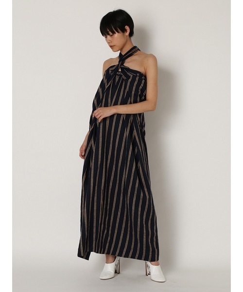 「styling/」 ホルターネックワンピース「kei shirahataコラボ」 1 ネイビー レディース_画像3