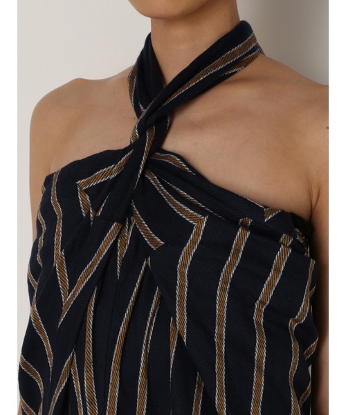 「styling/」 ホルターネックワンピース「kei shirahataコラボ」 1 ネイビー レディース_画像6