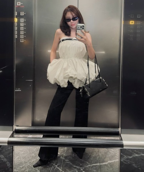 JOSE MOON（ジョゼムーン） ブラウス シャツ FOLD TAFFETA BLOUSE