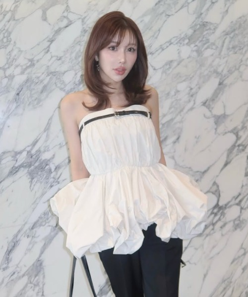 JOSE MOON FOLD TAFFETA BLOUSE ホワイト JOSE MOON（ジョゼムーン） ブラウス シャツ FOLD TAFFETA BLOUSE