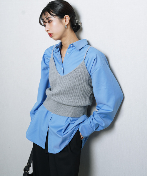 ハンドメイド　ニット　キャミソール( )✩‧₊ STYLEMIXER | ハンドメイドニットビスチェ (キャミソール ) |SHEL'TTER