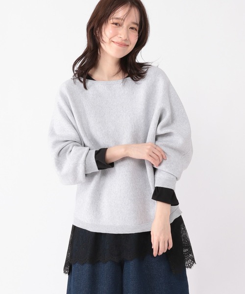 新品☆アプワイザーリッシェ☆レース切り替えカットソー レース切り替えカットソー（Tシャツ/カットソー）｜studio CLIP