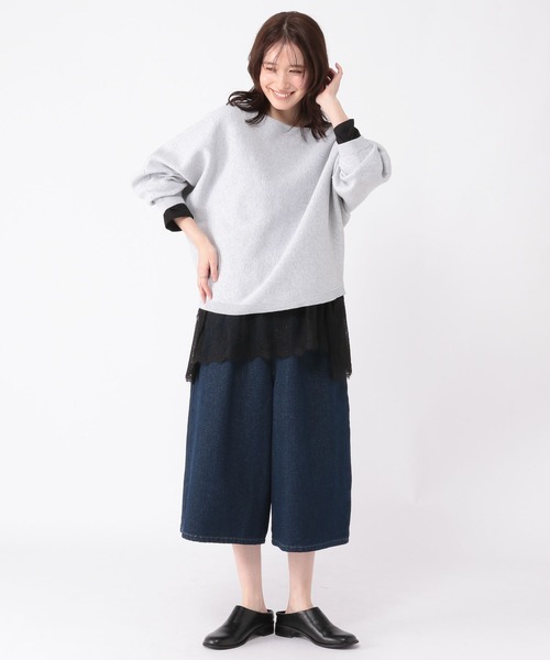 新品☆アプワイザーリッシェ☆レース切り替えカットソー レース切り替えカットソー（Tシャツ/カットソー）｜studio CLIP