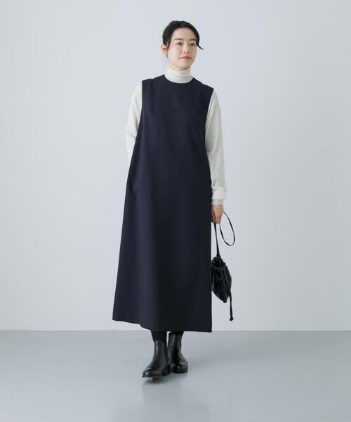 「かぐれ」 ノースリーブワンピース FREE ネイビー レディース_画像8
