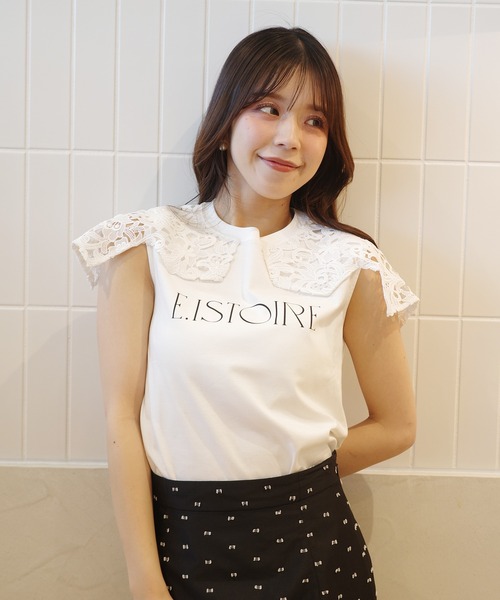EIMY ISTOIRE（エイミーイストワール） tシャツ EIMY SIGNATURE LACE