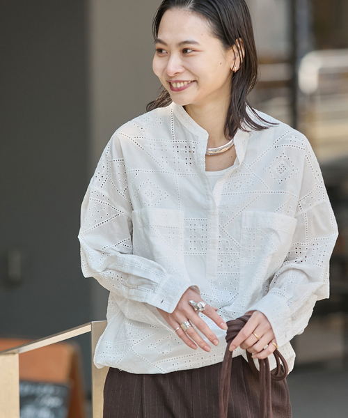 JOUNAL STANDARD コットン 羽織り シャツ JOURNAL STANDARD（ジャーナルスタンダード） ブラウス シャツ