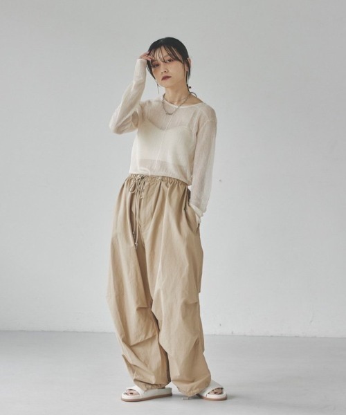 「TODAYFUL」 イージーパンツ 36inch ホワイト レディース_画像7