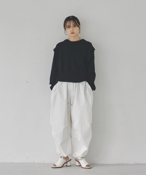 「TODAYFUL」 イージーパンツ 36inch ホワイト レディース_画像9