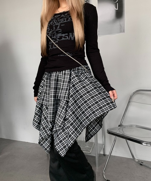 「lilful」 スカート F グレー レディース_画像6