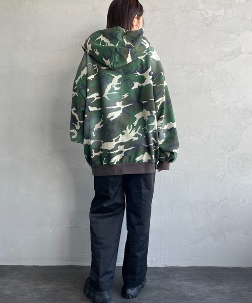「SEQUENZ」 ジップアップパーカー M グリーン レディース_画像8