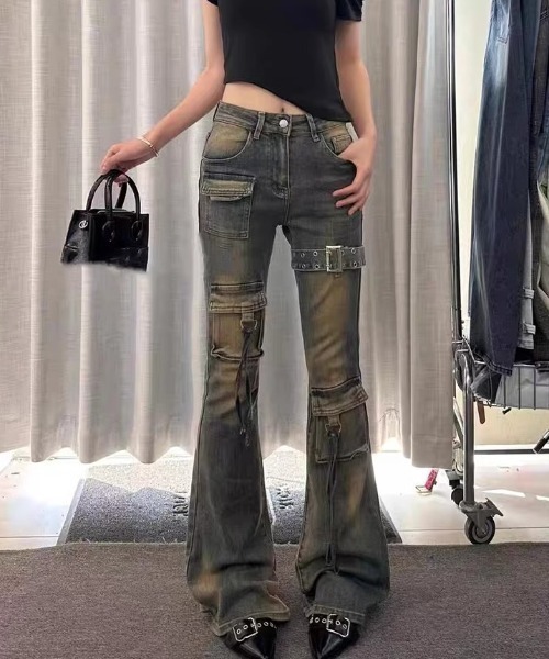 「lilful」 デニムパンツ L ブラック レディース_画像2