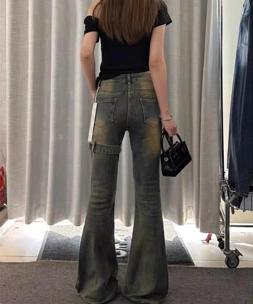 「lilful」 デニムパンツ L ブラック レディース_画像4