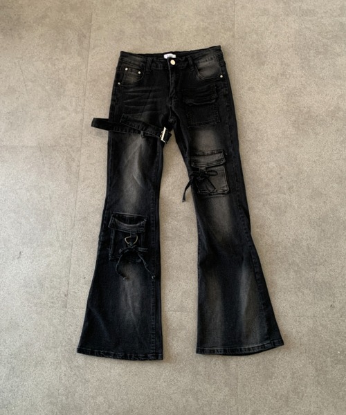 「lilful」 デニムパンツ L ブラック レディース_画像6