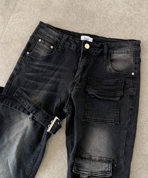 「lilful」 デニムパンツ L ブラック レディース_画像7