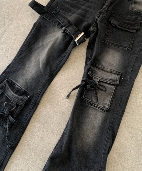 「lilful」 デニムパンツ L ブラック レディース_画像8