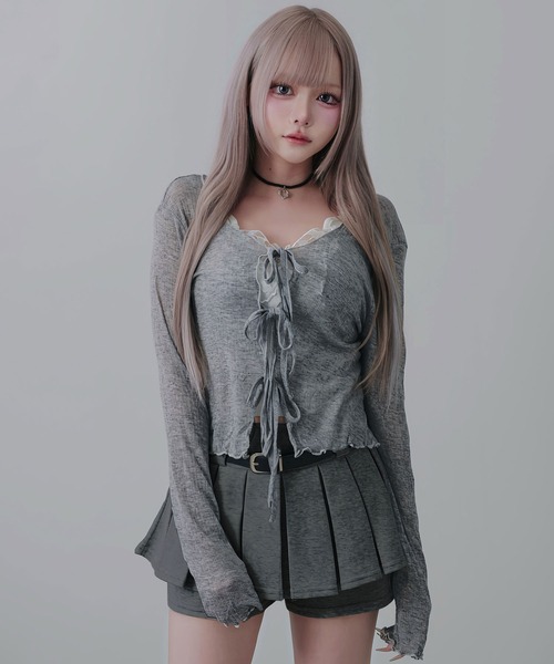 Diable baiser（ディアブルベーゼ） スカート Y2Kベルト付プリーツ