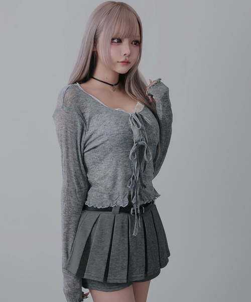 Diable baiser（ディアブルベーゼ） スカート Y2Kベルト付プリーツ