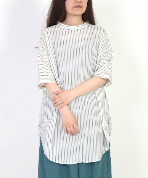 「Brocante」 半袖チュニック 2 ブルー系その他 レディース_画像7