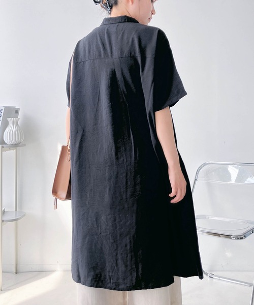 リミフゥ　アシンメトリー カットソーワンピース 黒 半袖 AS KNOW AS（アズノゥアズ） ワンピース 夏 半袖 ◯ゆったり シンプル