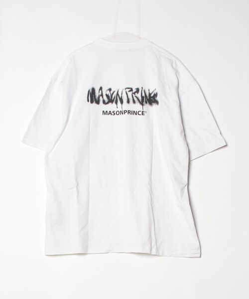 「MASONPRINCE」 半袖Tシャツ L ホワイト メンズ_画像2