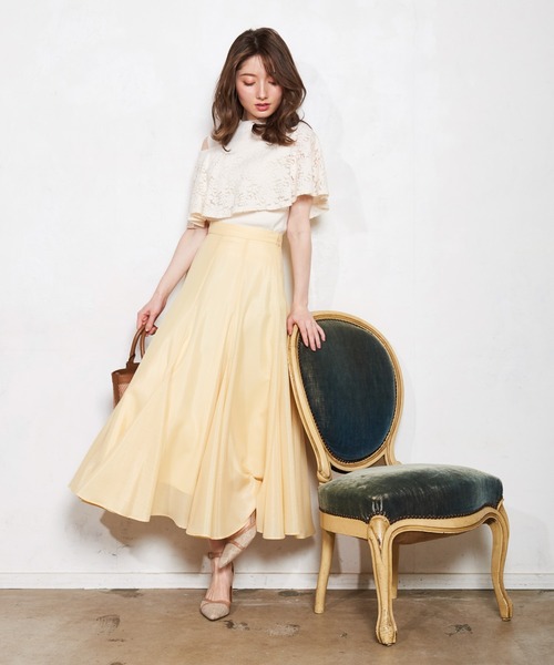 「NOELA」 フレアスカート M イエロー レディース_画像8