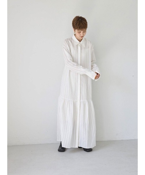 todayful Uネックワンピース　36 エクリュ 白 TODAYFUL 「TODAYFUL」 シャツワンピース 38inch ホワイト レディース