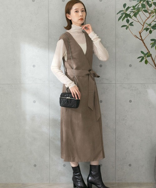 「URBAN RESEARCH ROSSO」 ノースリーブワンピース FREE モカ レディース_画像4