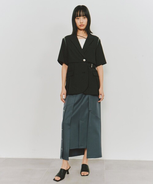 「UNITED TOKYO」 ロングスカート 1 ネイビー レディース_画像8