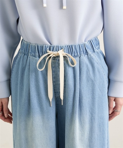 「nissen」 「petitjo」デニムパンツ - ブルー レディース_画像9