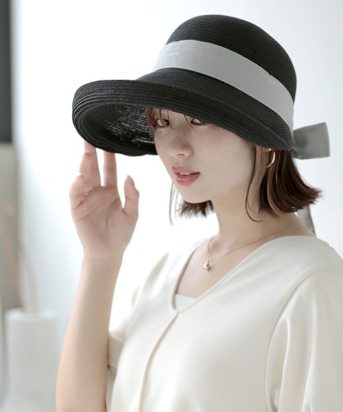 「Little&More」 ストローハット FREE カーキ レディース_画像8
