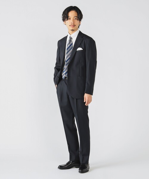 【美品】BEAMS HEART スーツ ネイビー 肩パットなし XL（50） BEAMS HEART（ビームス ハート） スーツ SMALL ネイビー メンズ