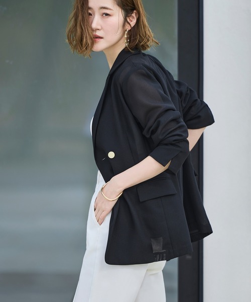 「RUIRUE BOUTIQUE」 テーラードジャケット S ベージュ レディース_画像9