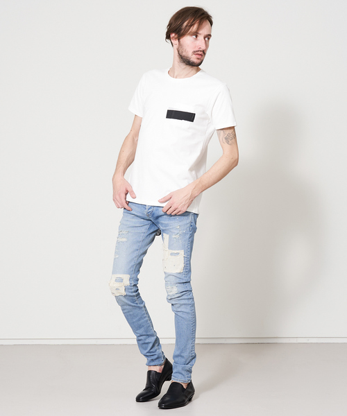 5351 POUR LES HOMMES tシャツ NEWワンライン半袖Tシャツ「ポケットver