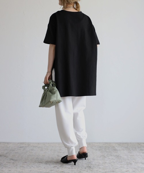 【未使用】heyon shoul tee ショルティー　バックスリットカットソー Bonjour Sagan（ボンジュールサガン） tシャツ コットンサイドスリット