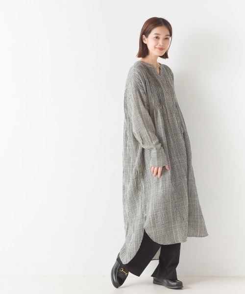 OMNES（ファッション） ワンピース ダブルガーゼピンタック