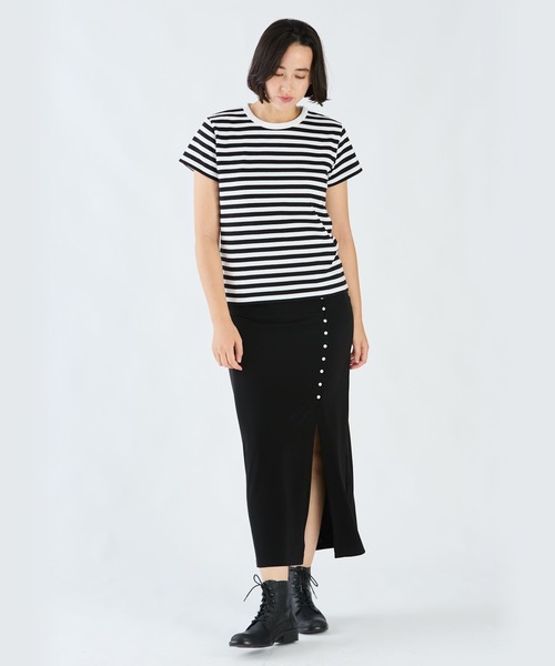 新品未使用品✨ agnes b.アニエスベー 半袖　ボーダーカットソー　サイズS agnes b.（アニエスベー） tシャツ 細ボーダー コットン 半袖Tシャツ