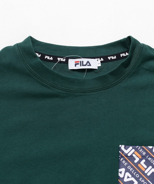 FILA tシャツ FILA/フィラ 別注 綿100％ ブランド ロゴ刺繍 ロゴ