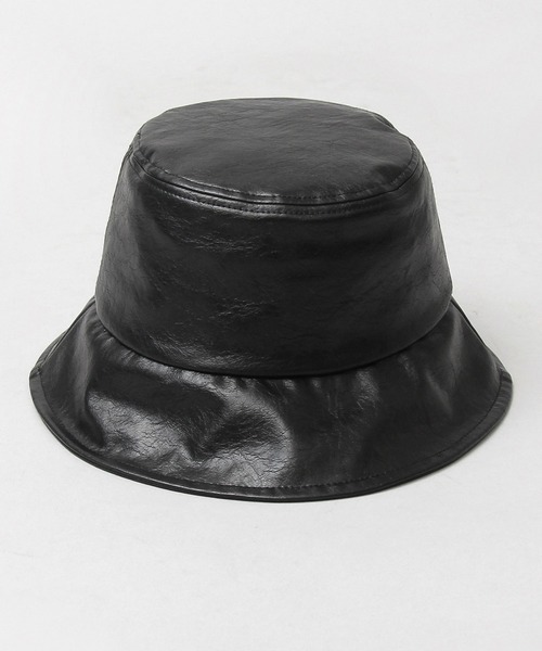 あ*り様 Backlashのレザー バケットハット 黒 あ*り様 Backlashのレザー バケットハット 黒 あ*り様 Backlashの