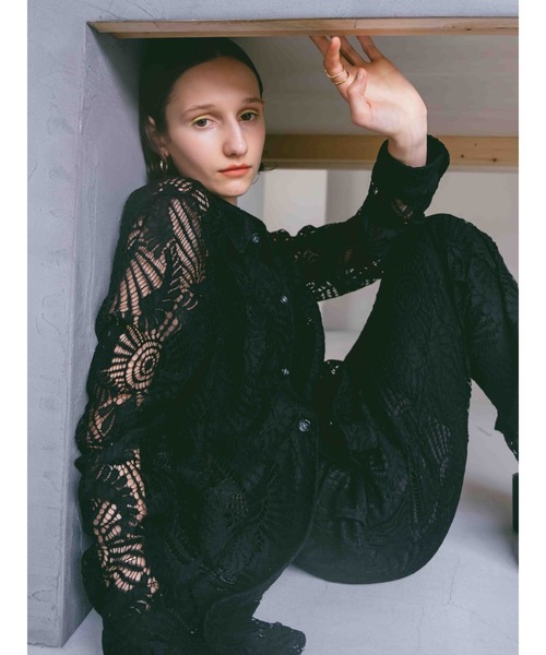 シャツ/ブラウス(長袖/七分) sahara Lace Over Shirt sahara（サハラ）の「Lace Over Shirt（シャツ/ブラウス）」 - WEAR